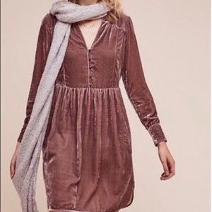 Holding horses crushed velvet dress